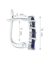 Женские Серьги_Серебро .925_САПФИР__4-Лазурит-Онлайн