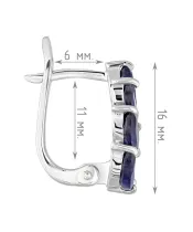 Женские Серьги_Серебро .925_САПФИР__4-Лазурит-Онлайн