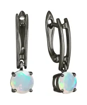 Женские Серьги_Серебро .925_ОПАЛ__2-Лазурит-Онлайн