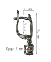 Женские Серьги_Серебро .925_РАУХТОПАЗ__4-Лазурит-Онлайн