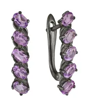 Женские Серьги_Серебро .925_АМЕТИСТ__2-Лазурит-Онлайн