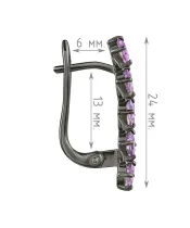 Женские Серьги_Серебро .925_АМЕТИСТ__4-Лазурит-Онлайн