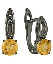 Женские Серьги_Серебро .925_ЦИТРИН__2-Лазурит-Онлайн