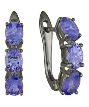 Женские Серьги_Серебро .925_ТАНЗАНИТ__2-Лазурит-Онлайн