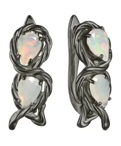 Женские Серьги_Серебро .925_ОПАЛ__2-Лазурит-Онлайн