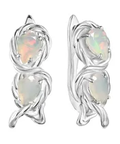 Женские Серьги_Серебро .925_ОПАЛ__2-Лазурит-Онлайн