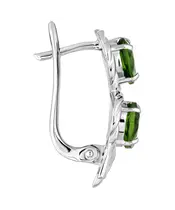 Женские Серьги_Серебро .925_ХРОМДИОПСИД__3-Лазурит-Онлайн