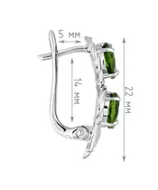 Женские Серьги_Серебро .925_ХРОМДИОПСИД__4-Лазурит-Онлайн