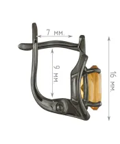 Женские Серьги_Серебро .925_ЦИТРИН__4-Лазурит-Онлайн