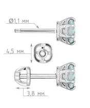 Женские Серьги_Серебро .925_ТОПАЗ__4-Лазурит-Онлайн