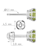 Женские Серьги_Серебро .925_ХРИЗОЛИТ__4-Лазурит-Онлайн