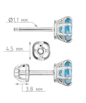 Женские Серьги_Серебро .925_ТОПАЗ__4-Лазурит-Онлайн