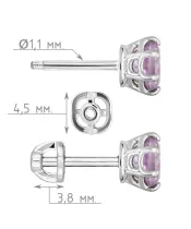 Женские Серьги_Серебро .925_АМЕТИСТ__4-Лазурит-Онлайн