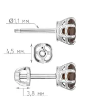 Женские Серьги_Серебро .925_РАУХТОПАЗ__4-Лазурит-Онлайн