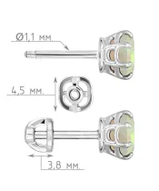 Женские Серьги_Серебро .925_ОПАЛ__4-Лазурит-Онлайн