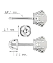 Женские Серьги_Серебро .925_ЛУННЫЙ КАМЕНЬ__4-Лазурит-Онлайн