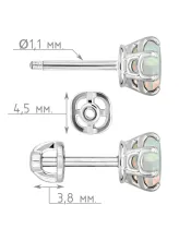 Женские Серьги_Серебро .925_ОПАЛ__4-Лазурит-Онлайн