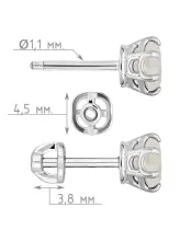 Женские Серьги_Серебро .925_ЛУННЫЙ КАМЕНЬ__4-Лазурит-Онлайн