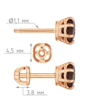 Женские Серьги_Серебро .925_ГРАНАТ__4-Лазурит-Онлайн