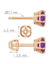 Женские Серьги_Серебро .925_АМЕТИСТ__4-Лазурит-Онлайн