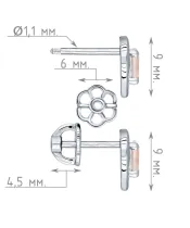 Женские Серьги_Серебро .925_КВАРЦ РОЗОВЫЙ__4-Лазурит-Онлайн