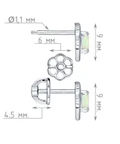 Женские Серьги_Серебро .925_ОПАЛ__4-Лазурит-Онлайн