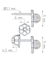 Женские Серьги_Серебро .925_ЛУННЫЙ КАМЕНЬ__4-Лазурит-Онлайн