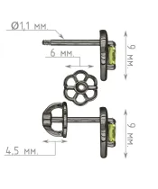 Женские Серьги_Серебро .925_ХРИЗОЛИТ__4-Лазурит-Онлайн