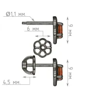 Женские Серьги_Серебро .925_ЦИТРИН__4-Лазурит-Онлайн