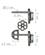 Женские Серьги_Серебро .925_ТОПАЗ__4-Лазурит-Онлайн