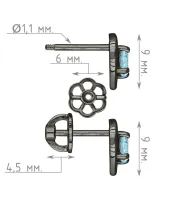 Женские Серьги_Серебро .925_ТОПАЗ__4-Лазурит-Онлайн