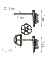 Женские Серьги_Серебро .925_АМЕТИСТ__4-Лазурит-Онлайн