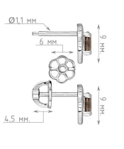 Женские Серьги_Серебро .925_РАУХТОПАЗ__4-Лазурит-Онлайн