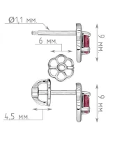Женские Серьги_Серебро .925_ТУРМАЛИН__4-Лазурит-Онлайн