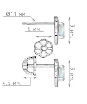Женские Серьги_Серебро .925_ОПАЛ__4-Лазурит-Онлайн