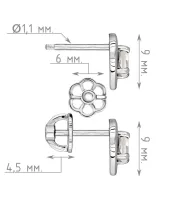Женские Серьги_Серебро .925_ЛУННЫЙ КАМЕНЬ__4-Лазурит-Онлайн