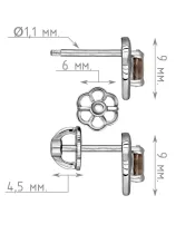 Женские Серьги_Серебро .925_РАУХТОПАЗ__4-Лазурит-Онлайн