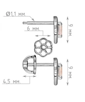 Женские Серьги_Серебро .925_КВАРЦ РОЗОВЫЙ__4-Лазурит-Онлайн