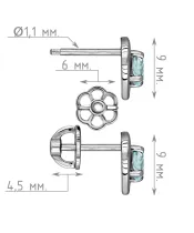 Женские Серьги_Серебро .925_ТОПАЗ__4-Лазурит-Онлайн