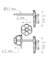 Женские Серьги_Серебро .925_ОПАЛ__4-Лазурит-Онлайн