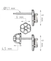 Женские Серьги_Серебро .925_ЛУННЫЙ КАМЕНЬ__4-Лазурит-Онлайн