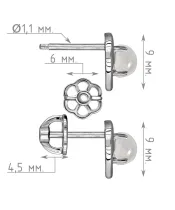 Женские Серьги_Серебро .925_ЛУННЫЙ КАМЕНЬ__4-Лазурит-Онлайн