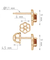 Женские Серьги_Серебро .925_ЦИТРИН__4-Лазурит-Онлайн