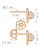 Женские Серьги_Серебро .925_ЛУННЫЙ КАМЕНЬ__4-Лазурит-Онлайн