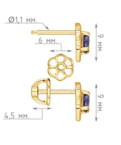 Женские Серьги_Серебро .925_САПФИР__4-Лазурит-Онлайн