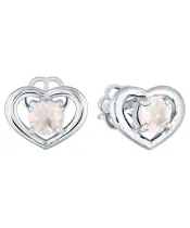 Женские Серьги_Серебро .925_КВАРЦ РОЗОВЫЙ__2-Лазурит-Онлайн