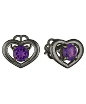 Женские Серьги_Серебро .925_АМЕТИСТ__2-Лазурит-Онлайн