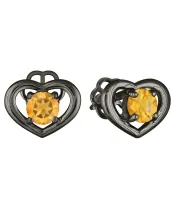 Женские Серьги_Серебро .925_ЦИТРИН__2-Лазурит-Онлайн