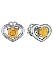 Женские Серьги_Серебро .925_ЦИТРИН__2-Лазурит-Онлайн