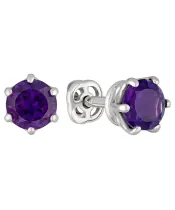 Женские Серьги_Серебро .925_АМЕТИСТ__2-Лазурит-Онлайн